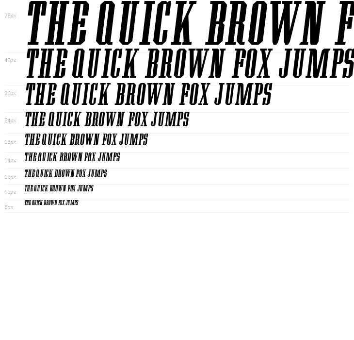 Wood Block One Italic Waterfall