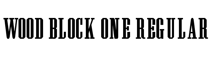 Wood Block One Regular Font