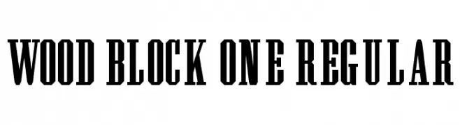 Wood Block One Regular  Fuentes Gratis Descargar