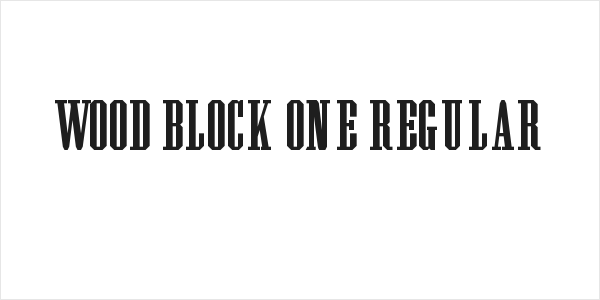 Wood Block One Regular Logo