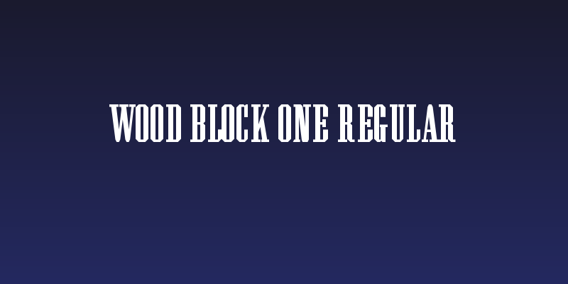Wood Block One Regular Social Header