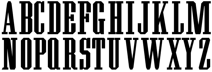 Wood Block One Regular Шрифта строчной
