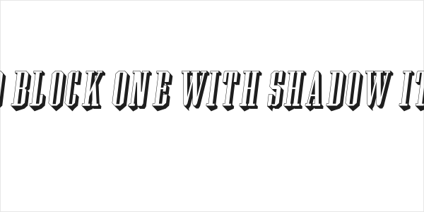 Wood Block One With Shadow Italic Logo