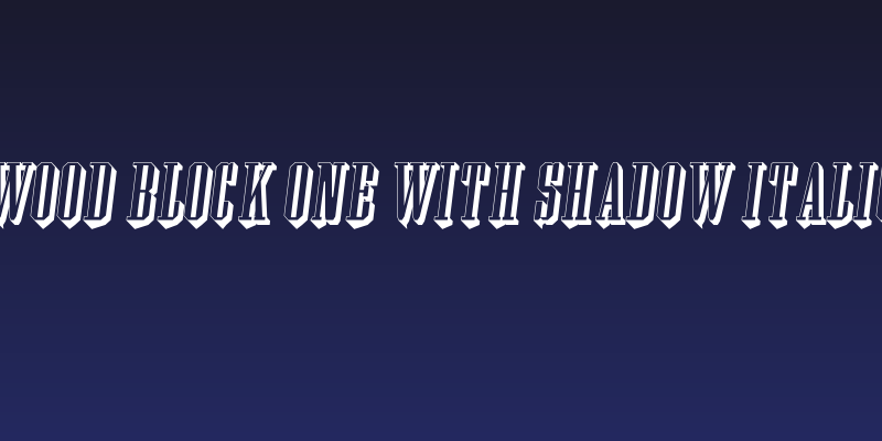 Wood Block One With Shadow Italic Social Header