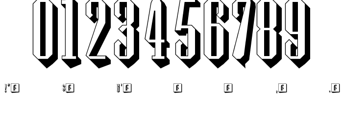 Wood Block One With Shadow Regular Font OTHER CHARS