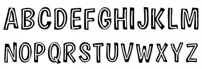 Wood Carved Regular Schriftart Groß