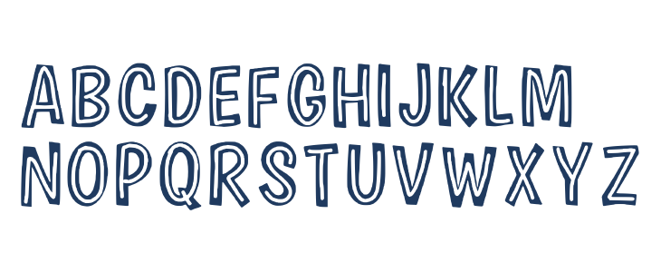 Wood Carved Regular Lowercase