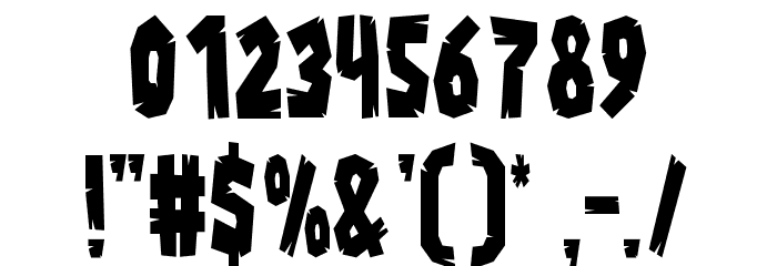 Wood-Chop Font OTHER CHARS