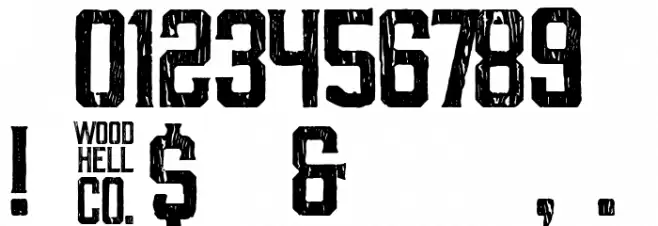 Wood Hell Company फ़ॉन्ट अन्य घर का काम