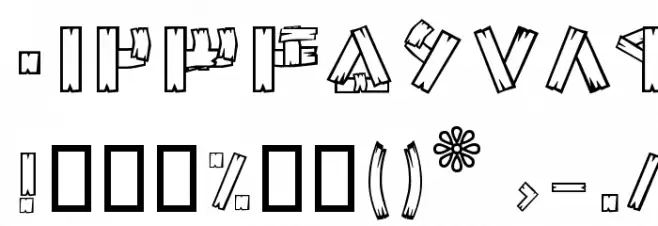 Wood I Font OTHER CHARS