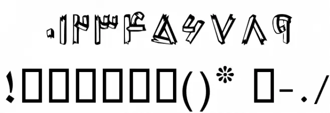 Wood III Font OTHER CHARS