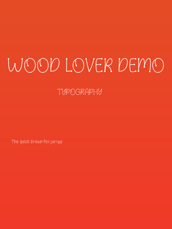 Wood Lover Demo Poster