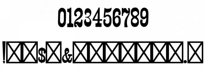 Wood Print Font OTHER CHARS