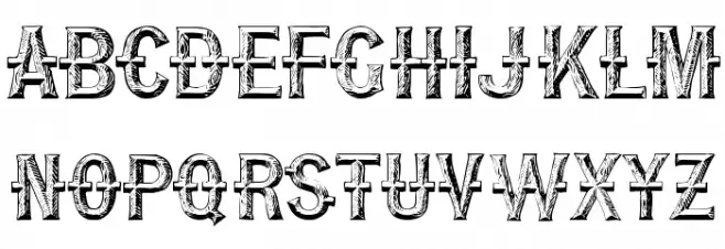 Wood Relief Font UPPERCASE