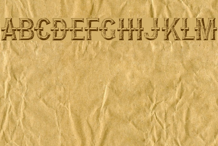 Wood Relief Font examples