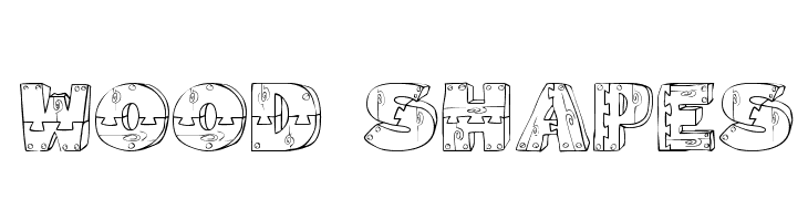 Wood Shapes Шрифта