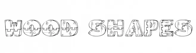 Wood Shapes  Frei Schriftart Herunterladen