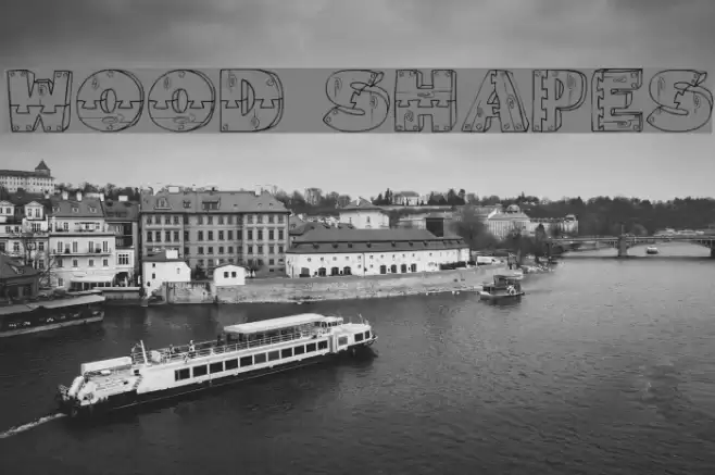 Wood Shapes Font examples