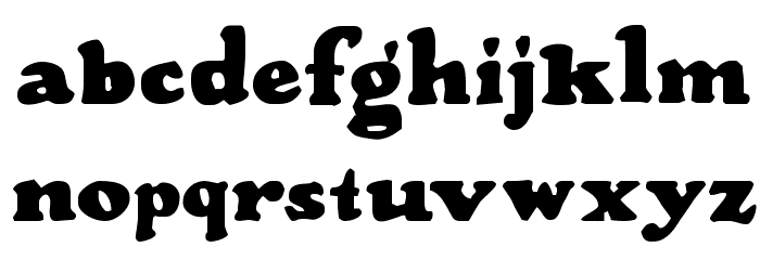Wood Stevens Bold Schriftart Kleinbuchstaben