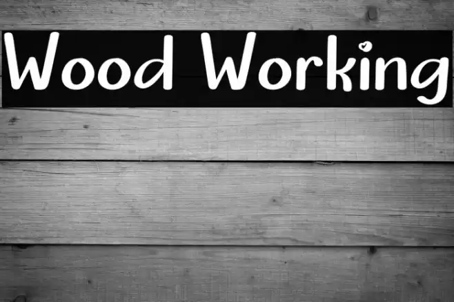 Wood Working Font examples