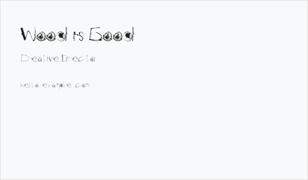 Wood is Good Business Card