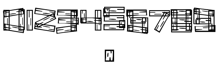 Wood Font OTHER CHARS
