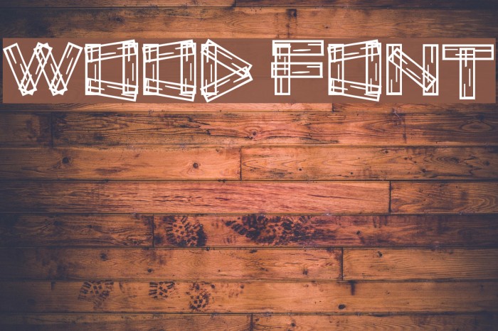 Wood Font examples