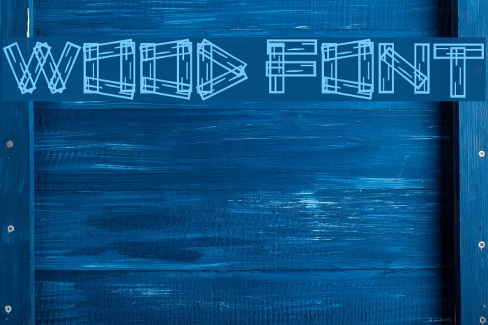 Wood Font examples