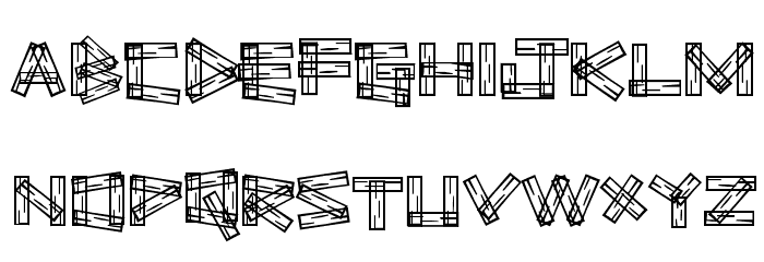 Wood Font LOWERCASE