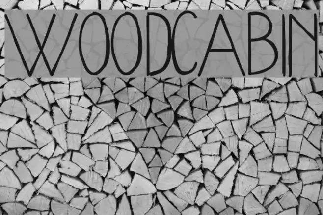 WoodCabin Font examples