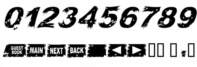 WoodCut Italic Font OTHER CHARS