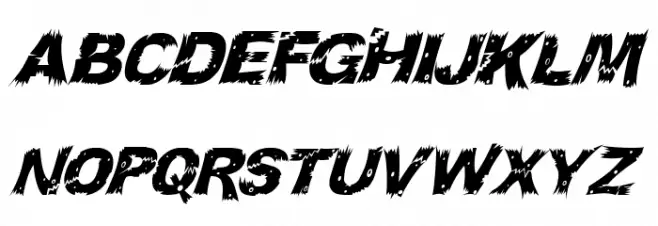 WoodCut Italic 字体 大写