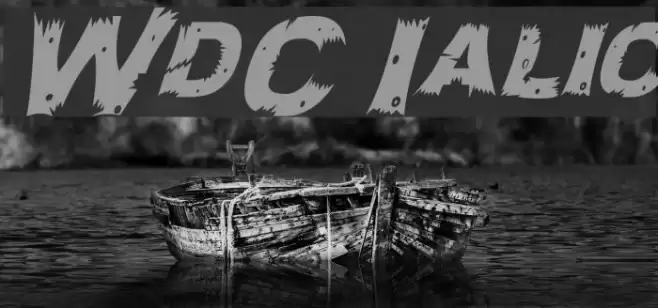 WoodCut Italic Font examples