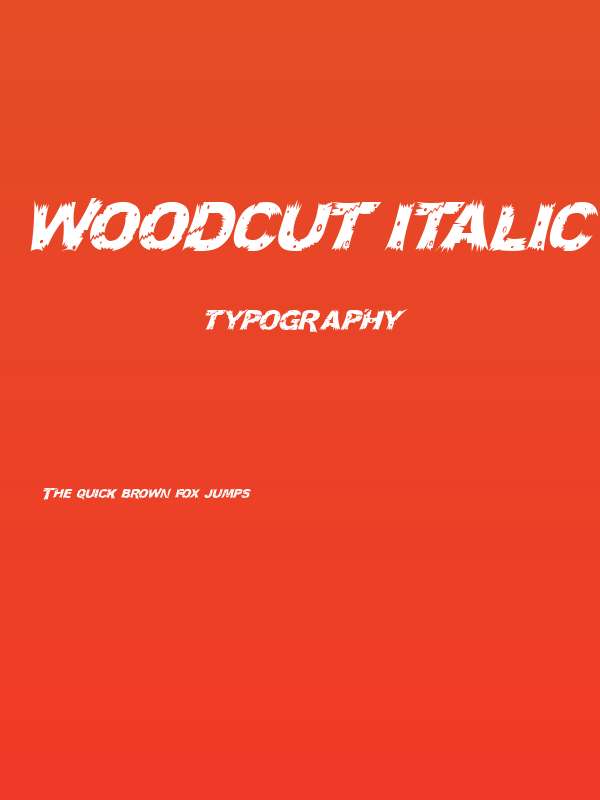 WoodCut Italic Poster