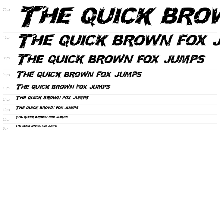 WoodCut Italic Waterfall