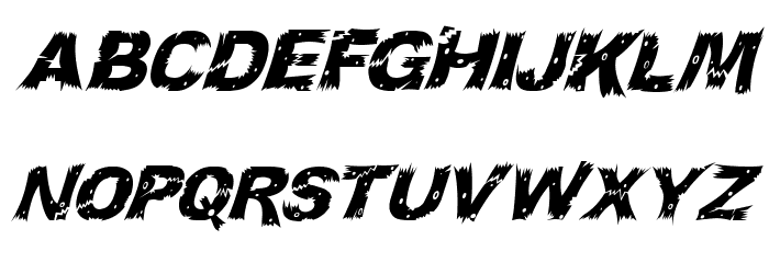 WoodCut Italic Font LOWERCASE