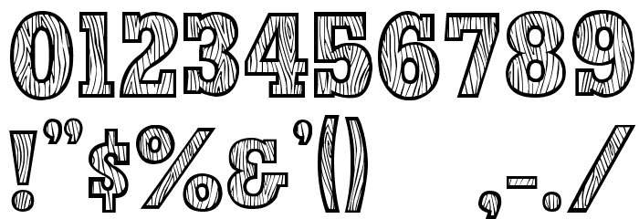 WoodLook Font OTHER CHARS