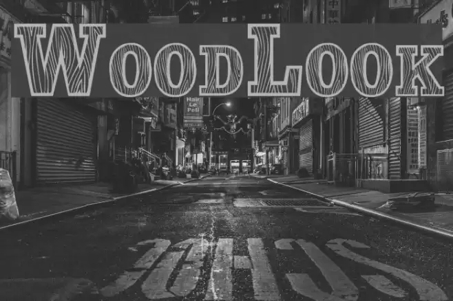 WoodLook Font examples