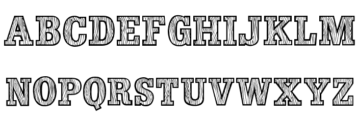 WoodLook Font LOWERCASE