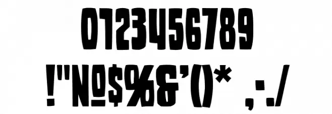 WoodStamp Font OTHER CHARS