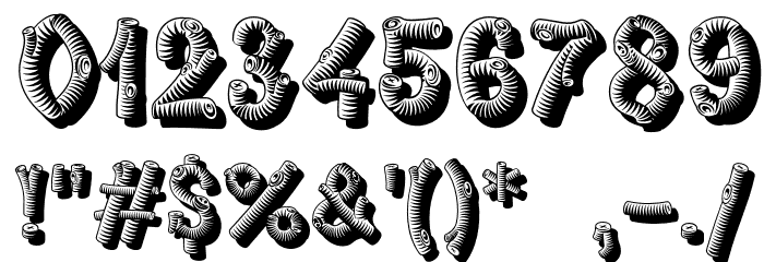 WoodWorks Regular Font OTHER CHARS