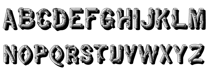 WoodWorks Regular Font LOWERCASE