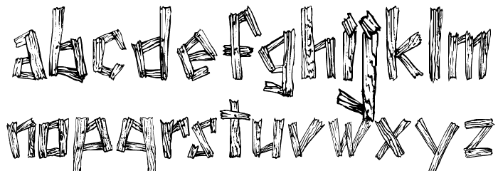 WoodWud Font LOWERCASE