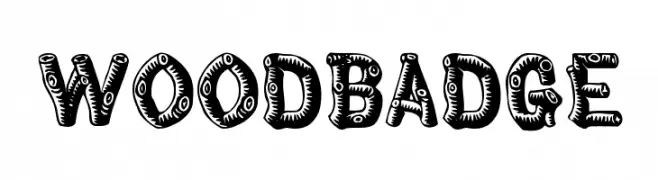 Woodbadge  Frei Schriftart Herunterladen