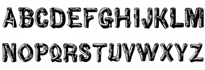 Woodbadge Font UPPERCASE