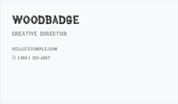 Woodbadge Business Card