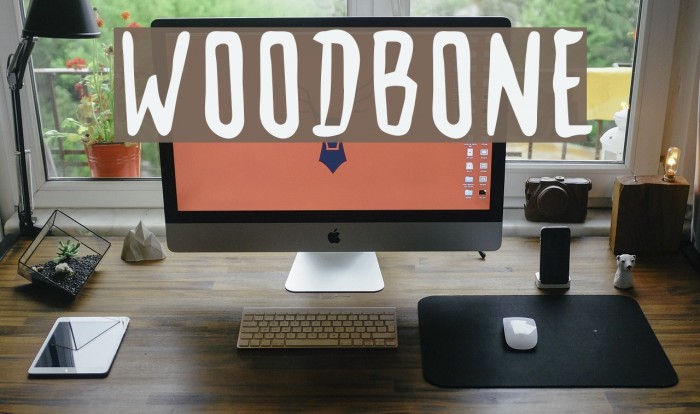 Woodbone Font examples