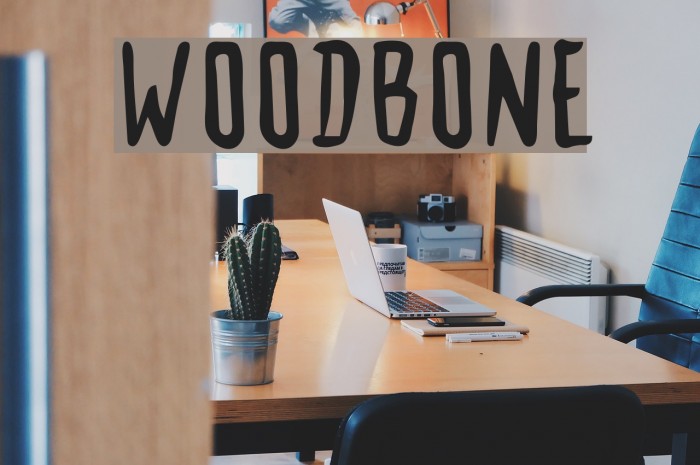 Woodbone Font examples