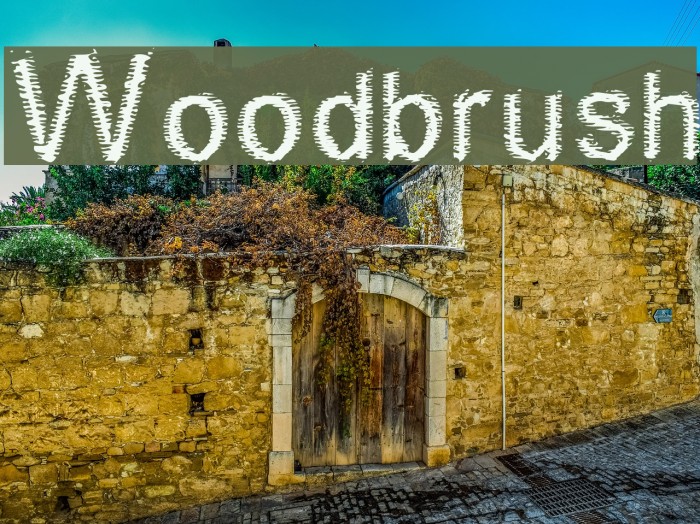 Woodbrush Font examples