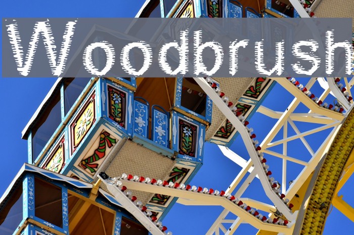 Woodbrush Font examples